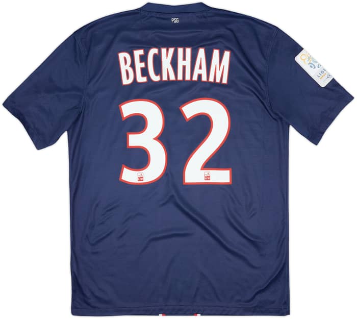2013-14 Paris Saint-Germain Home Shirt Beckham #32 - 8/10 - (M)