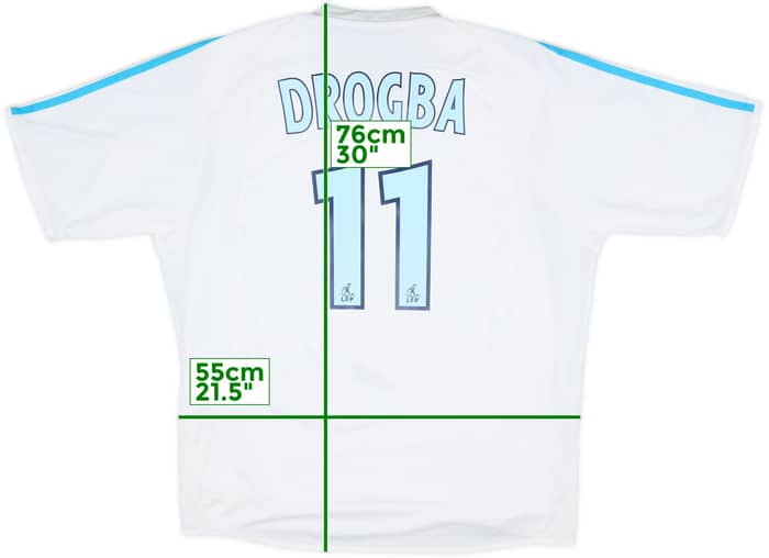 2003-04 Olympique Marseille Player Issue Home Shirt Drogba #11 - 6/10 - (XXL)