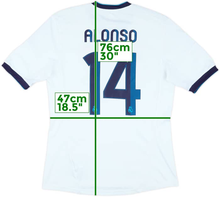 2012-13 Real Madrid Home Shirt Alonso #14 - 7/10 - (M)