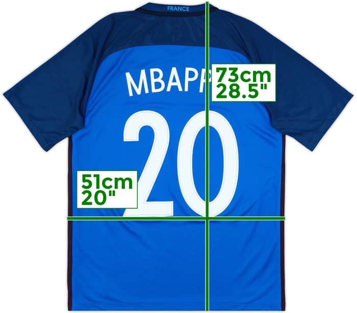 2016-17 France Home Shirt Mbappe #20 - 9/10 - (M)