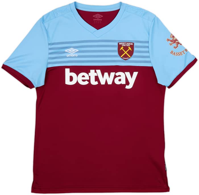 2019-20 West Ham Home Shirt Rice #41 - 8/10 - (L)