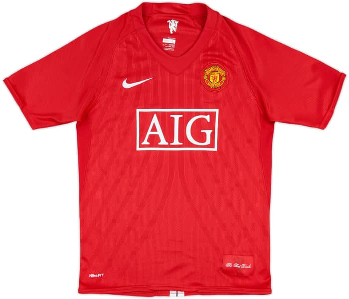 2007-09 Manchester United Home Shirt - 5/10 - (L.Boys)
