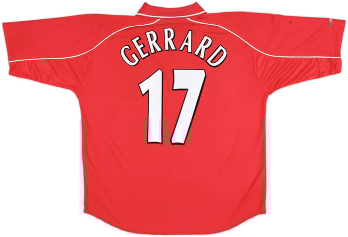 2000-02 Liverpool Home Shirt Gerrard #17 - 5/10 - (XL)