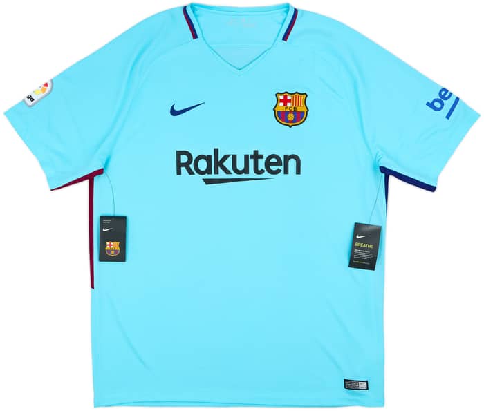 2017-18 Barcelona Away Shirt Suarez #9 (XXL)