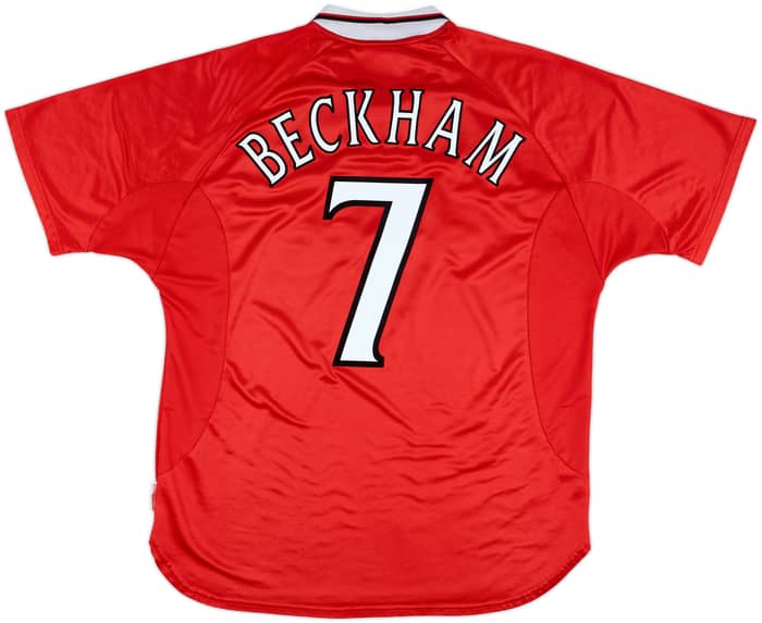 1999-00 Manchester United 'CL Winners' Shirt Beckham #7 - 8/10 - (XL)