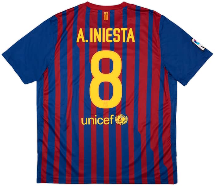 2011-12 Barcelona Home Shirt A.Iniesta #8 - 7/10 - (XL)