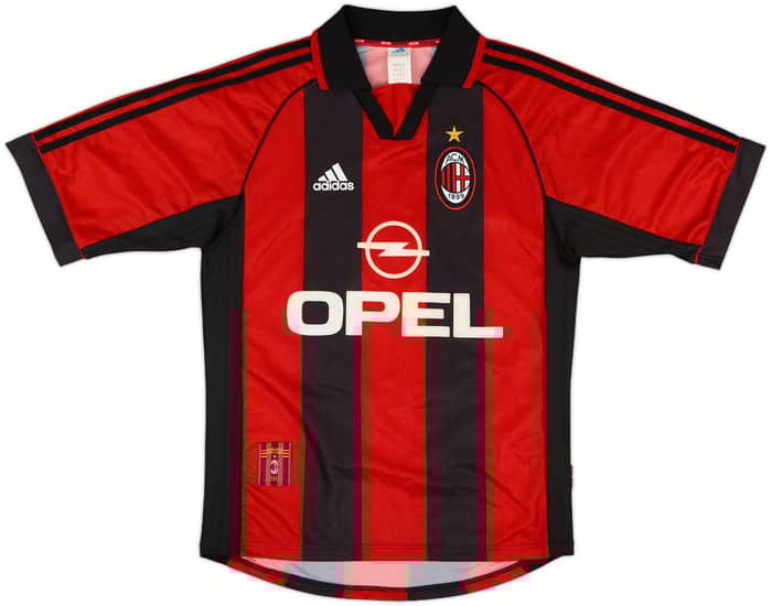 1998-00 AC Milan Home Shirt Maldini #3 - 7/10 - (S)