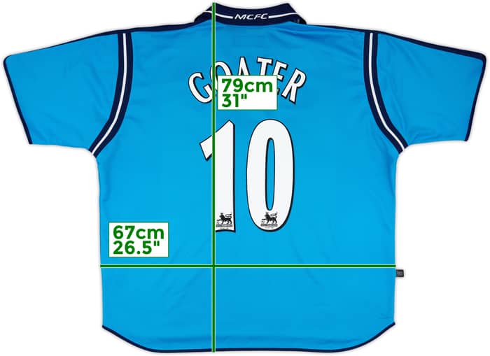 2002-03 Manchester City Home Shirt Goater #10 - 5/10 - (XXL)