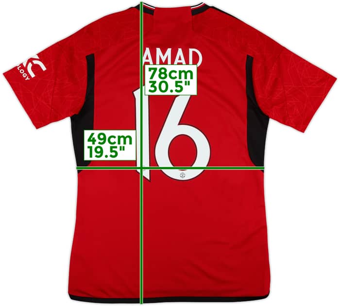 2023-24 Manchester United Home Shirt Amad #16 - 10/10 - (M)