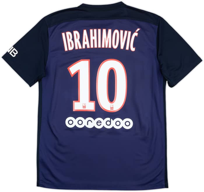 2015-16 Paris Saint-Germain Home Shirt Ibrahimovic #10 - 9/10 - (M)
