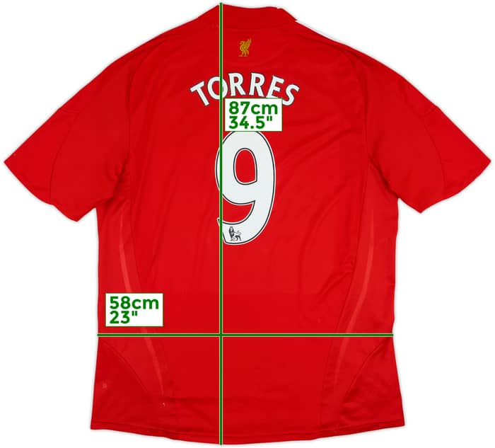 2008-10 Liverpool Home Shirt Torres #9 - 6/10 - (XL)