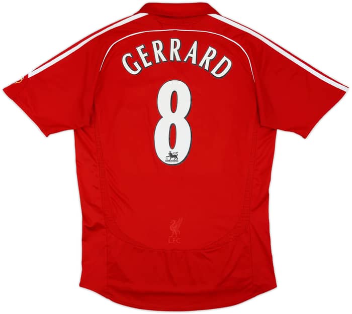 2006-08 Liverpool Home Shirt Gerrard #8 - 6/10 - (M)