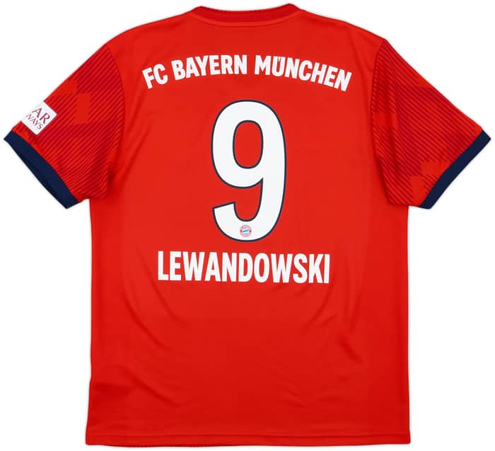 2018-19 Bayern Munich Home Shirt Lewandowski #9 - 9/10 - (M)