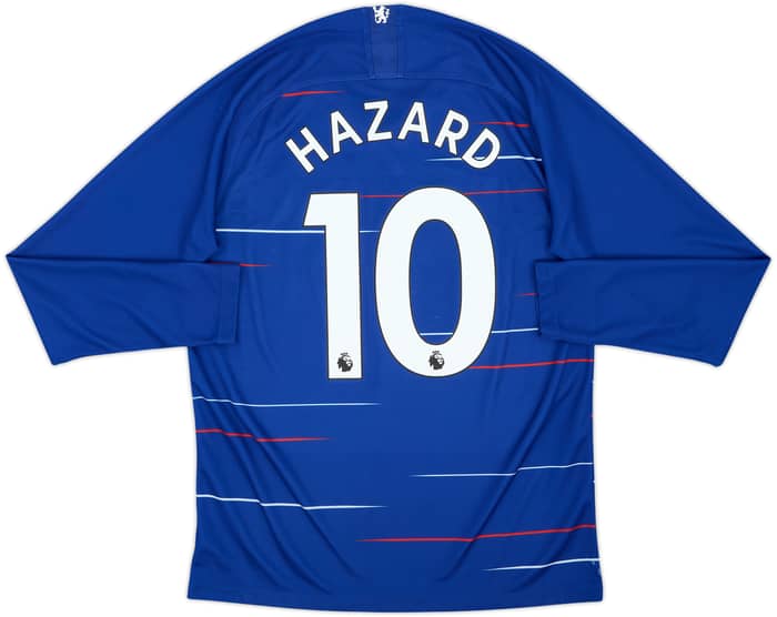 Camiseta de local del Chelsea 2018-19 L/S Hazard #10 - 7/10 - (M)