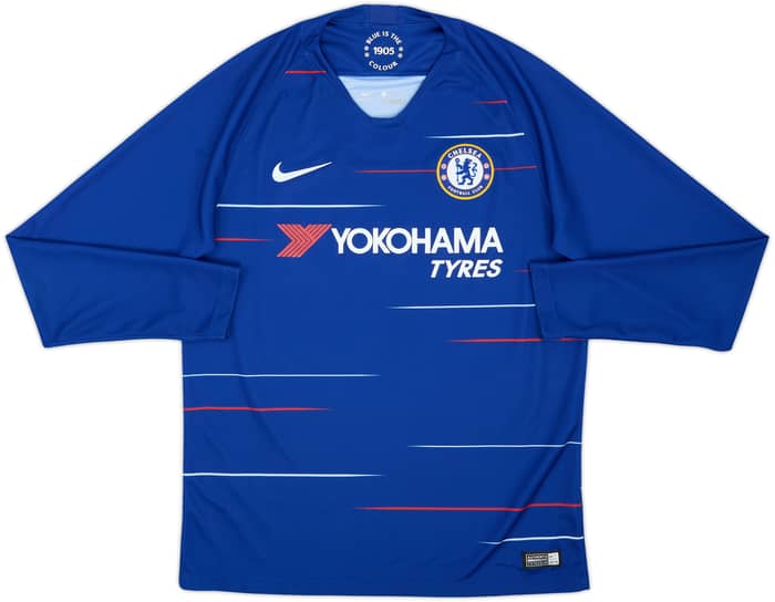 Camiseta de local del Chelsea 2018-19 L/S Hazard #10 - 7/10 - (M)