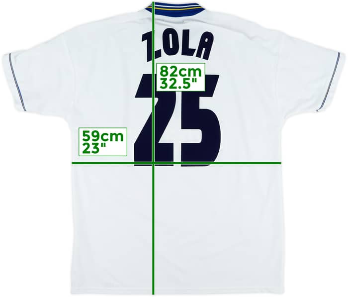 1998-00 Chelsea Away Shirt Zola #25 - 8/10 - (XL)
