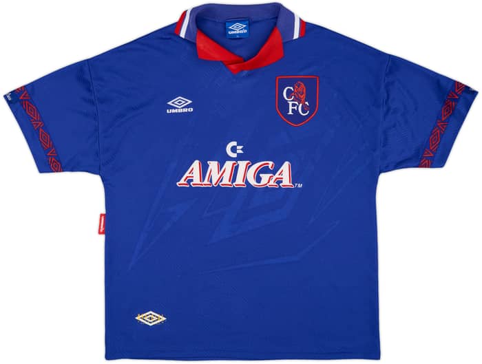 1993-94 Chelsea Home Shirt Hoddle #20 - 8/10 - (XL)