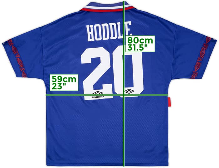 1993-94 Chelsea Home Shirt Hoddle #20 - 8/10 - (XL)