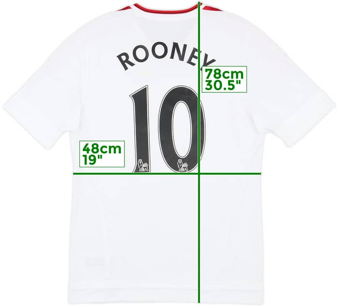 2015-16 Manchester United Authentic Away Shirt Rooney #10 - 9/10 - (L)
