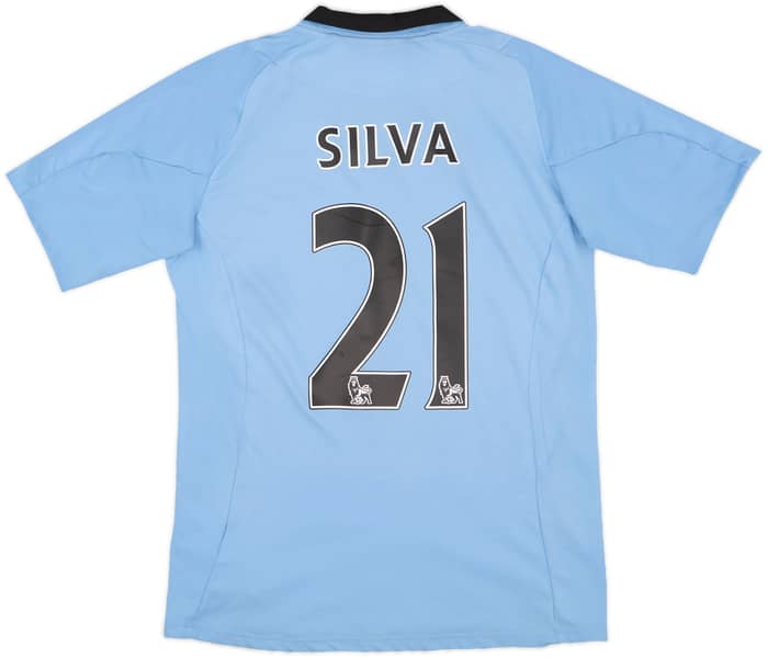 2012-13 Manchester City Home Shirt Silva #21 - 8/10 - (M)