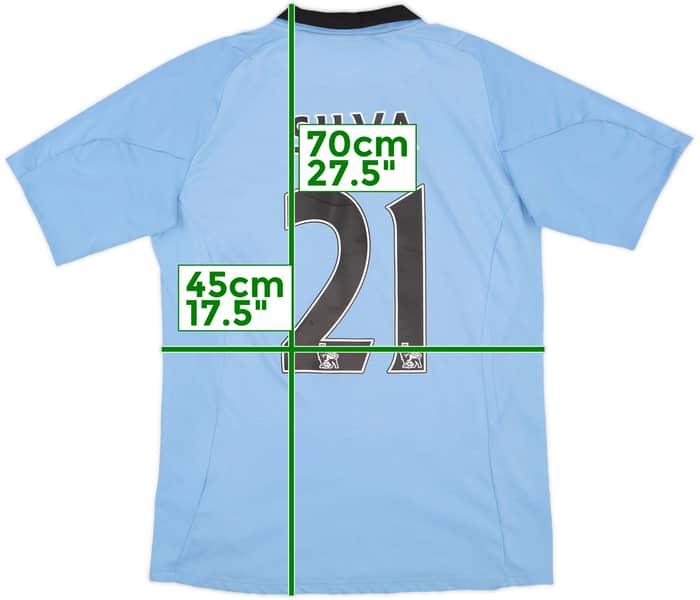 2012-13 Manchester City Home Shirt Silva #21 - 8/10 - (M)