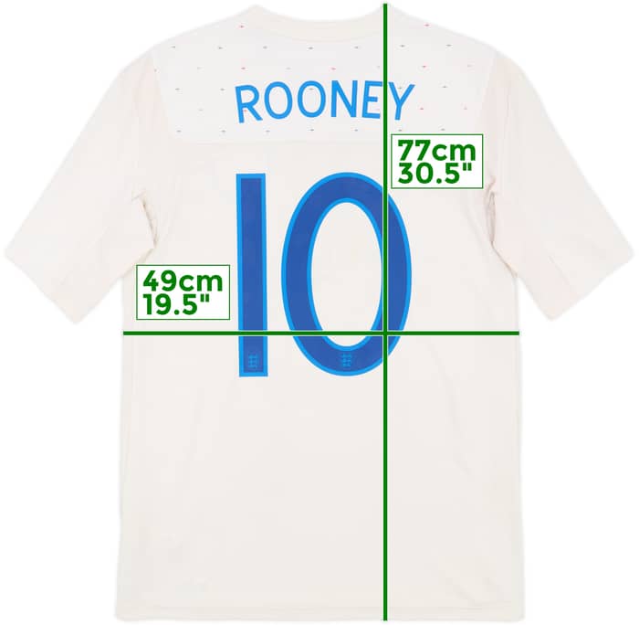 2010-11 England Home Shirt Rooney #10 - 6/10 - (M)