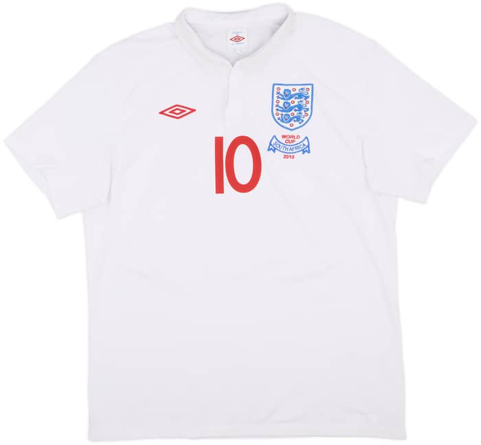 2009-10 England 'South Africa' Home Shirt Rooney #10 - 7/10 - (L)