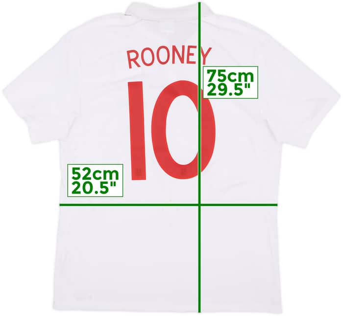 2009-10 England 'South Africa' Home Shirt Rooney #10 - 7/10 - (L)