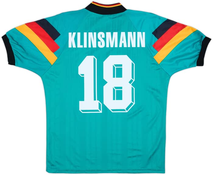1992-94 Germany Away Shirt Klinsmann #18 - 8/10 - (M)