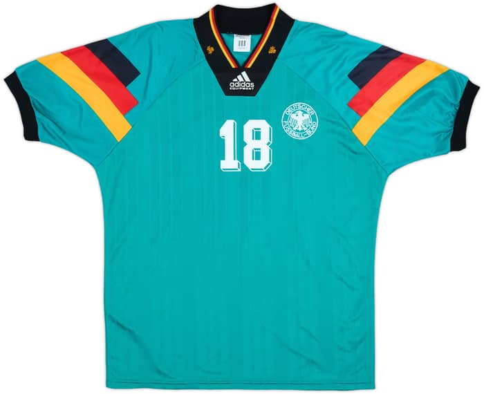 1992-94 Germany Away Shirt Klinsmann #18 - 8/10 - (M)