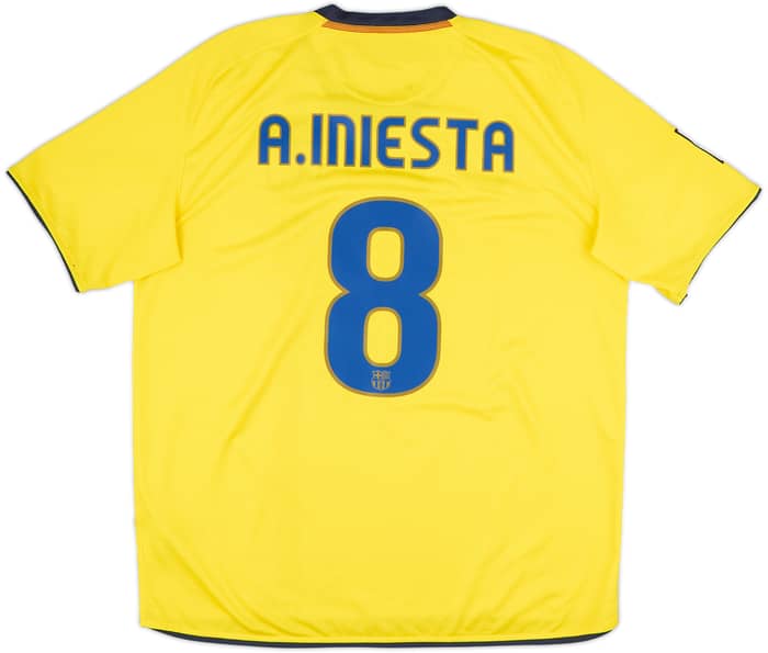 2008-10 Barcelona Away Shirt A.Iniesta #8 - 9/10 - (XL)
