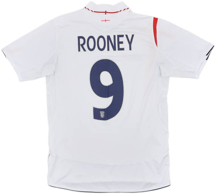 2005-07 England Home Shirt Rooney #9 - 5/10 - (M)
