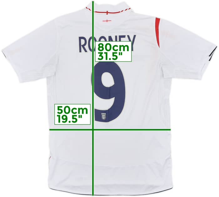 2005-07 England Home Shirt Rooney #9 - 5/10 - (M)