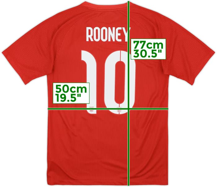 2014-15 England Away Shirt Rooney #10 - 9/10 - (S)