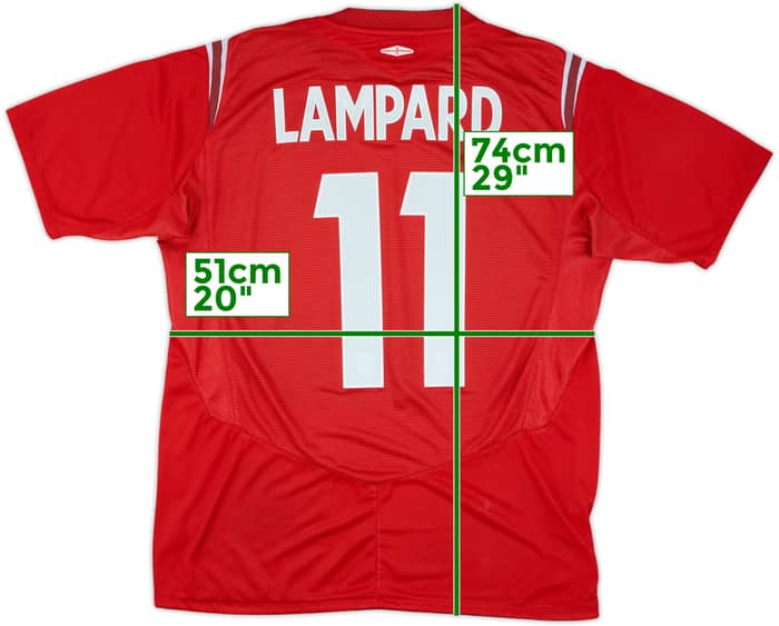 2004-06 England Away Shirt Lampard #11 - 5/10 - (L)
