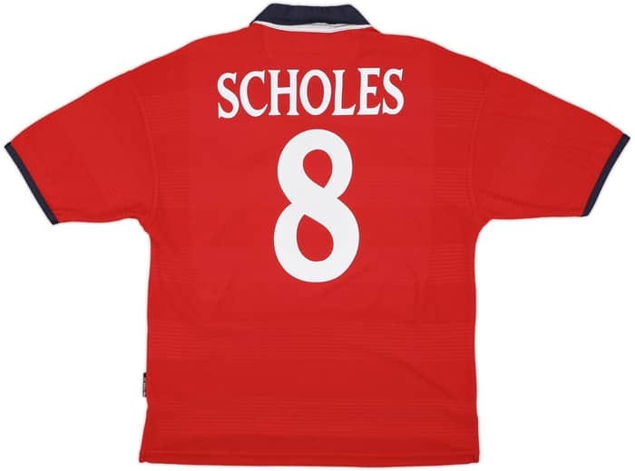 1999-01 England Away Shirt Scholes #8 - 10/10 - (M)