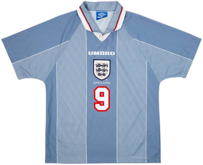 1996-97 England Away Shirt Shearer #9 - 9/10 - (M)
