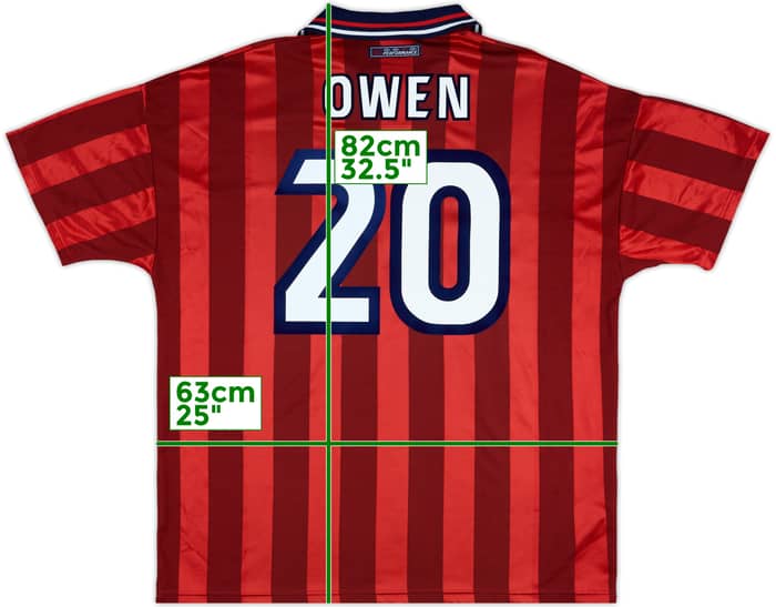 1997-99 England Away Shirt Owen #20 - 9/10 - (XXL)