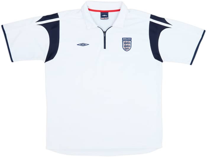 2002-03 England Umbro 1/4 Zip Polo Shirt - 8/10 - (XL)