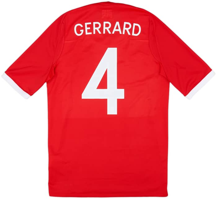 2010-11 England Away Shirt Gerrard #4 - 8/10 - (S)