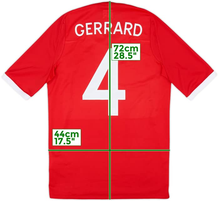 2010-11 England Away Shirt Gerrard #4 - 8/10 - (S)