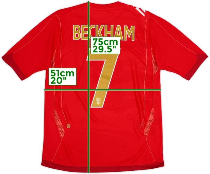 2006-08 England Away Shirt Beckham #7 (M)