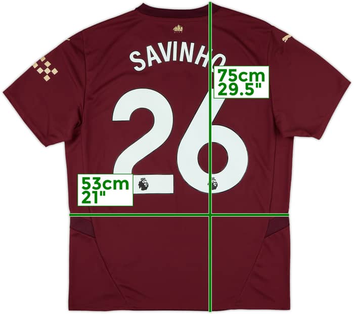 2024-25 Manchester City Third Shirt Savinho #26 (L)