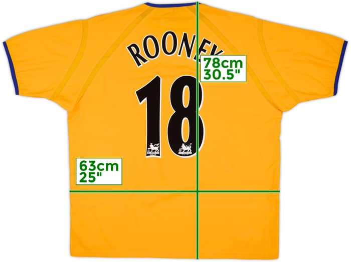 2003-04 Everton Away Shirt Rooney #18 - 10/10 - (XL)
