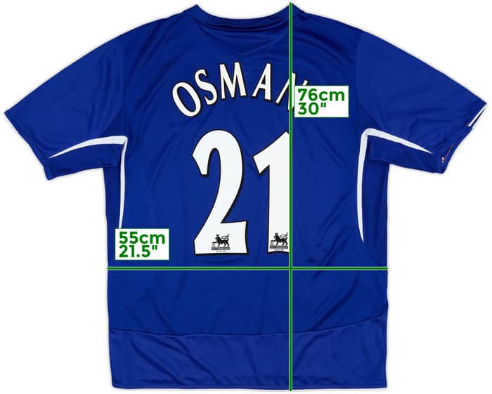2005-06 Everton Home Shirt Osman #21 - 9/10 - (XL)