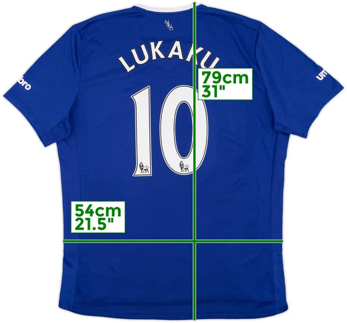 2015-16 Everton Home Shirt Lukaku #10 - 8/10 - (XL)
