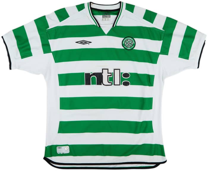 2001-03 Celtic Home Shirt Larsson #7 - 7/10 - (XL)