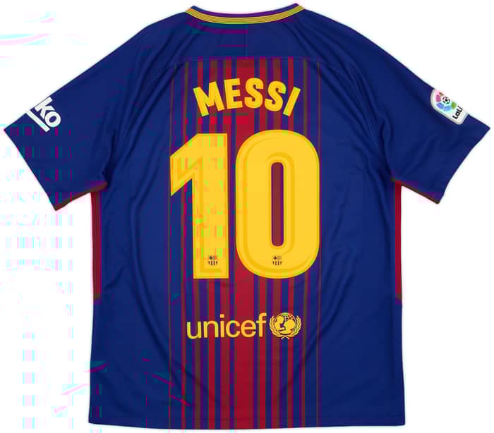 2017-18 Barcelona Home Shirt Messi #10 - 8/10 - (L)