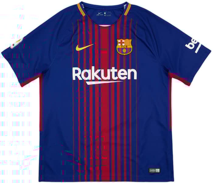 2017-18 Barcelona Home Shirt Messi #10 - 8/10 - (L)