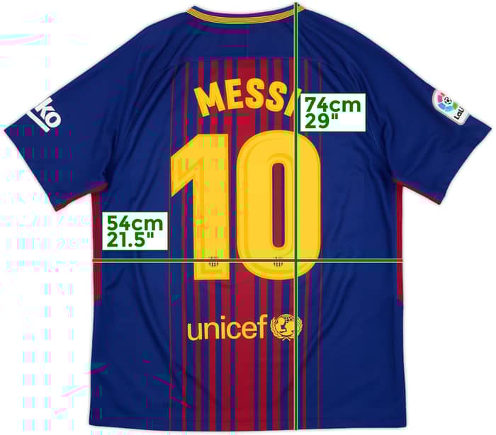2017-18 Barcelona Home Shirt Messi #10 - 8/10 - (L)